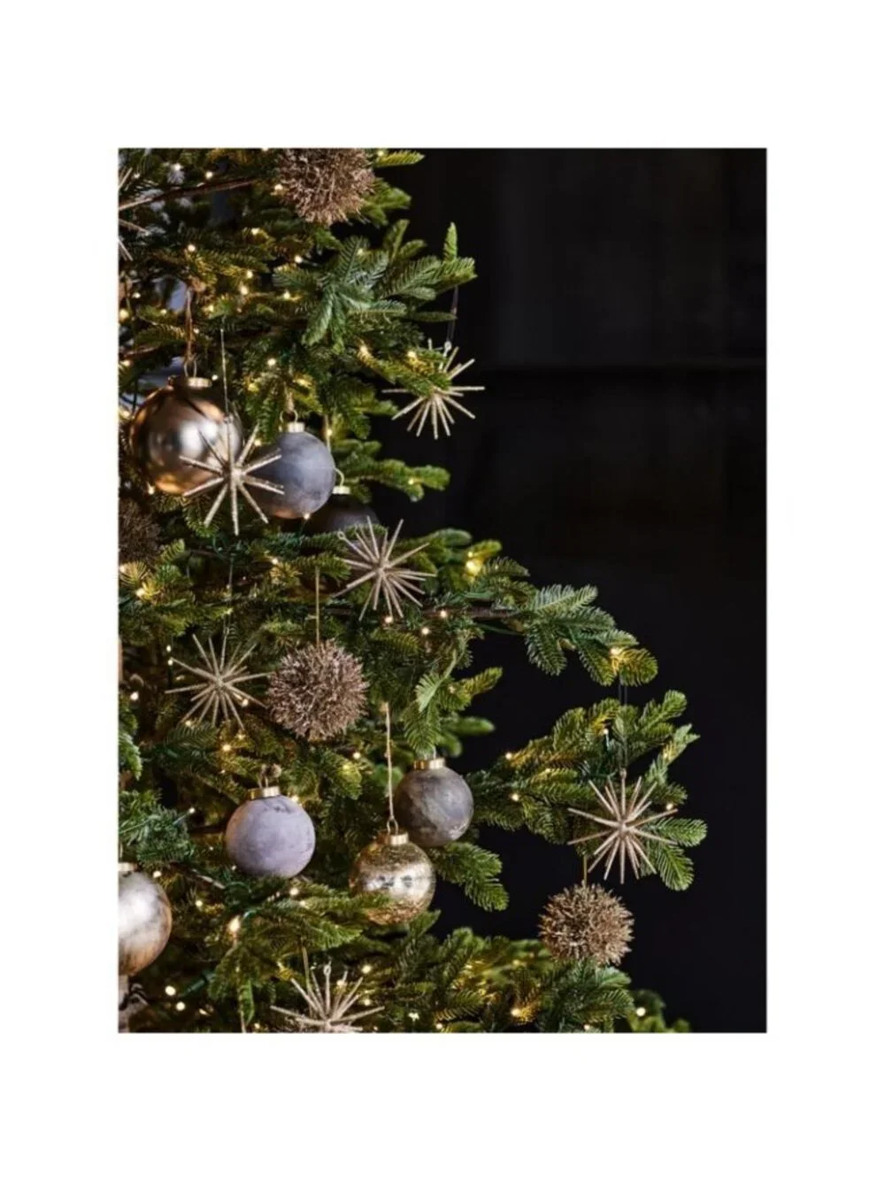 Crate And Barrel Leanne Ford Rizzo Textured Ball Christmas Ornaments Set In Box
